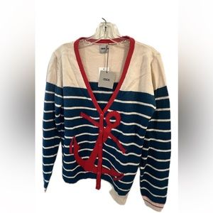 ASOS NWT nautical striped cardigan sweater Size 10